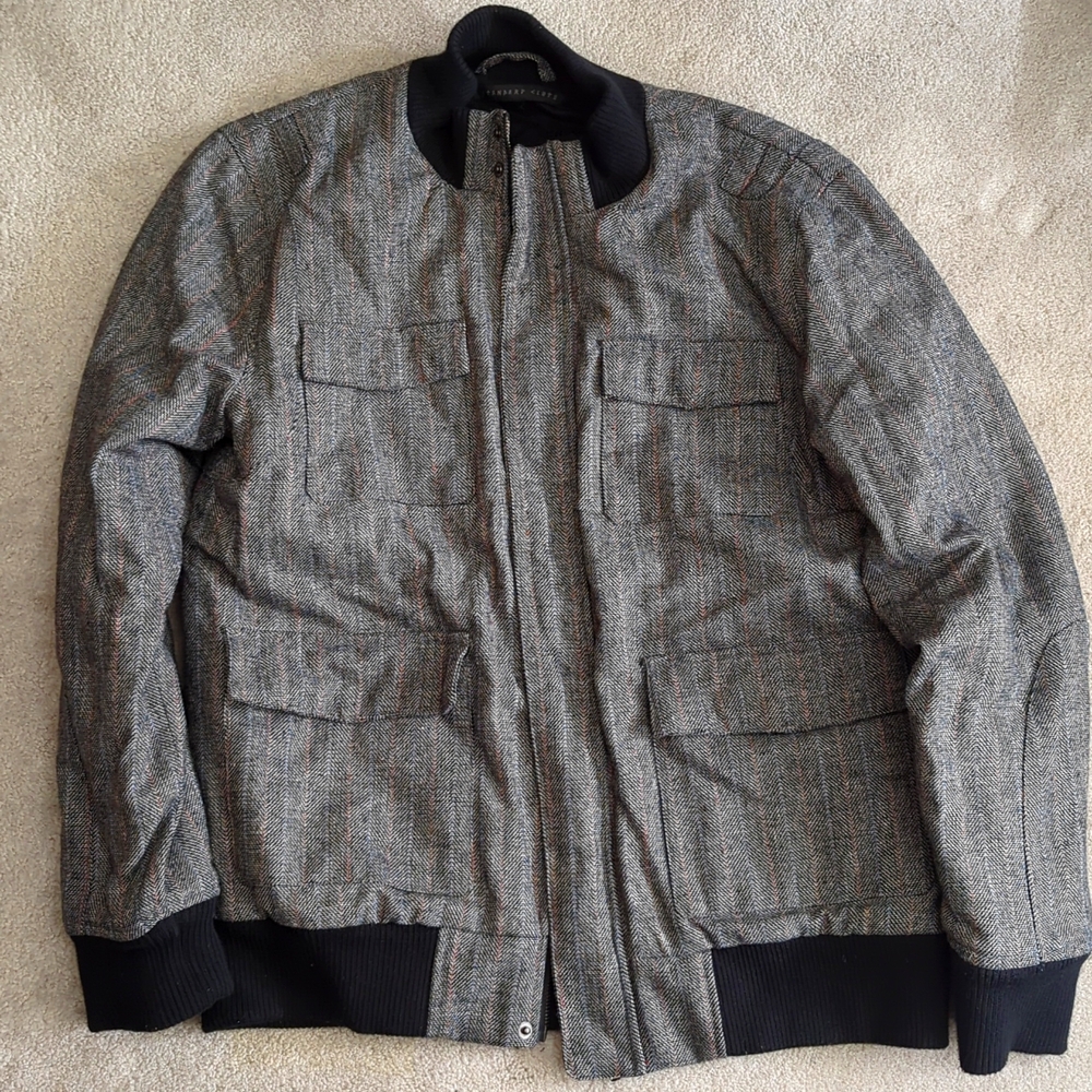 Men's  Standard Cloth - Medium - Herringbone Bomber Jacket